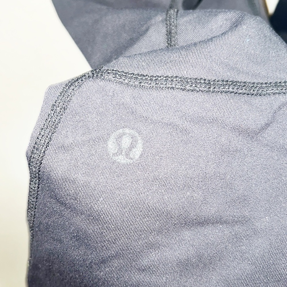 Lululemon lower rise black with pink Heathered band full length leggings - Picture 7 of 11